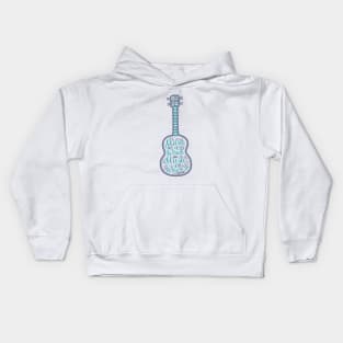 Romantic lettering - the inscription inside the ukulele Kids Hoodie